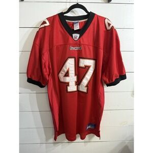 John Lynch Tampa Bay Buccaneers 2002 Authentic Reebok Red Stitched Jersey‎ Sz 52